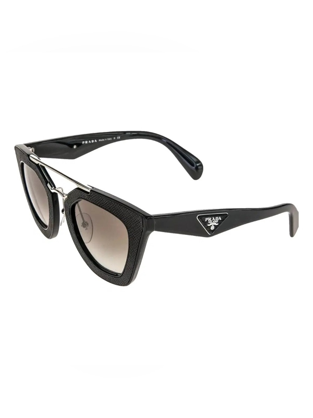 Prada Sunglasses SPR 14S Sunglasses 1AB - 0A7 Black Frame